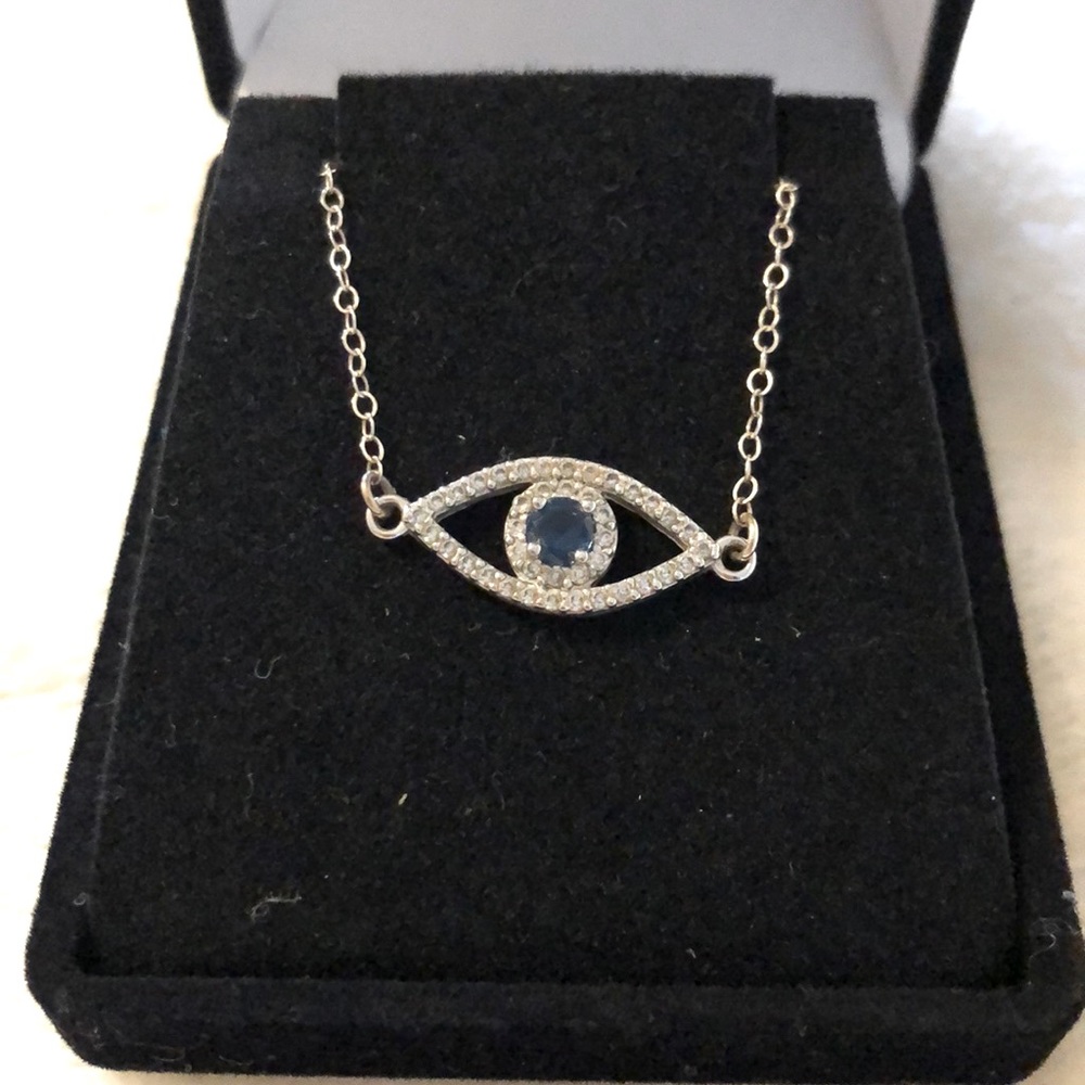 STERLING SILVER EVIL EYE NECKLACE